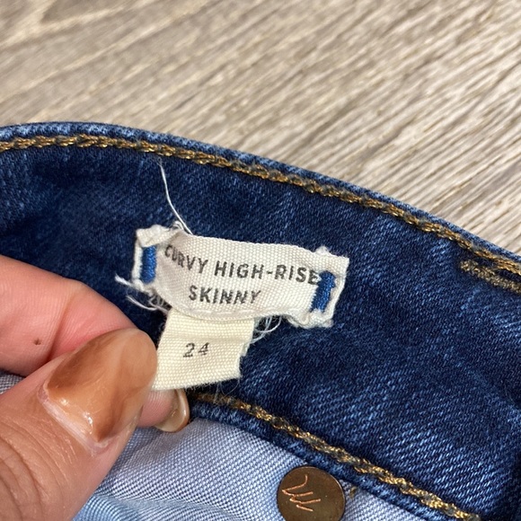 MADEWELL WOMEN CURVY HIGH-RISE SKINNY JEANS BLUE SIZE 24 - Picture 3 of 15
